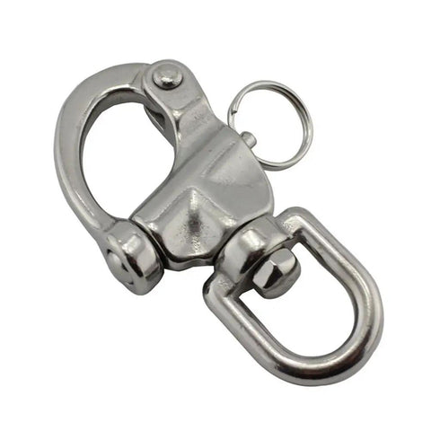 Heavy Hitter 316 Stainless Steel Swivel Snap Shackle With Large Bail And Quick Release Eye Hook For Marine Rigging Boat Yard And Outdoor Job Sites