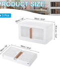 Built Tough Plastic Storage Bins With Lids 3 Pack Of Rock Solid Stackable Collapsible Containers With Clear Front Doors And Handy Roll Out Wheels For Closet Organization And Everyday Living, size 25.6x15x13.9 inches.