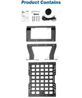Components of Hard Top Roof Rack Molle Panel For Wrangler JL JLU And Gladiator JT 2018 2026 No Drilling Overhead Molle Storage