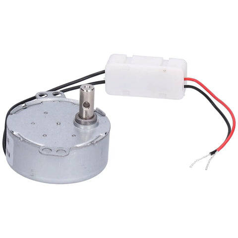 Tiny But Mighty Brushless DC Motor With Micro Reduction, 10 RPM at 5V, silver casing, wires attached