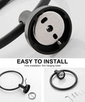 Matte Black Wall Towel Holder And Ring - Stainless Steel Heavy Duty Hand Towel Bar For Bathroom And Kitchen, installation components.