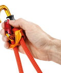 Sm'D Carabiner With TRIACT-LOCK, Lightweight D-Shape Climbing Biner In Bright Yellow held in hand with ropes