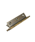 Straight Up Premium Rustproof 2.5 Inch Square Door Hinges featuring Vintage Antique Brass Crown Details, heavy duty finish.