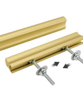 10 Pack Adjustable Cabinet Drawer Pulls 102mm 4 Inch Brushed Brass Drawer Handles with Wing Nut Fasteners, adjustable center spacing