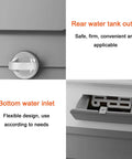 Rear water tank outlet and bottom water inlet of Do Not Sweat The Heat With This Hella Efficient Portable Evaporative Swamp Cooler.