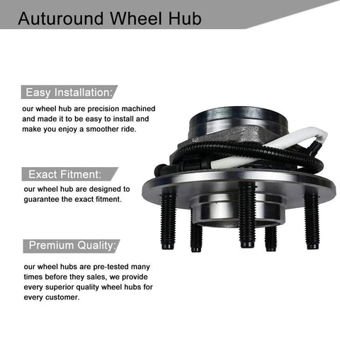 Beefy Front Wheel Hub And Bearing Assembly 515029 For 4x4 Ford F-150 2000-2003 And Heritage 2004 With 5 Lug And 4 Wheel ABS
