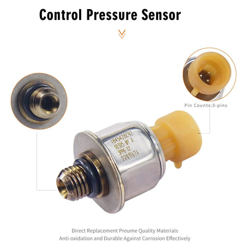 6.0 Powerstroke Injector Pressure Regulator And ICP Sensor Replacement close-up showing 3-pin connector for Ford Super Duty 2003-2010