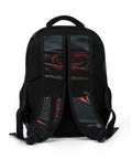Back view of Thorny Wet Rose Printed Unisex Backpack With Big Capacity Durable Polyester Breathable Comfort Sturdy Zipper Everyday Carry Daypack