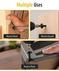 Get Your Hands On These Number 8 X 1/2 Black Modified Truss Head Wood Screws 500 Pack being used for wood, drywall, and plastic.