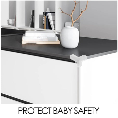 Clear PVC Furniture Corner Guards Set Of 20 Soft Edge Protectors on cabinet corner