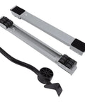 Heavy Duty Appliance Rollers With 24 Wheels And Huge 300kg Capacity For Moving Washers Or Fridges Effortlessly components, featuring retractable base and pry bar.