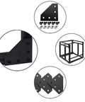 20x20mm Aluminum Extrusion Corner Bracket Kit L Shape 5 Hole Connector with 50 T Nuts 50 Screws and Wrench for 2020 Series