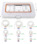 720 Piece Nylon Washer Kit With O Rings Seals Gaskets And Flat Spacers For M2 Through M12 White Plastic Washers case