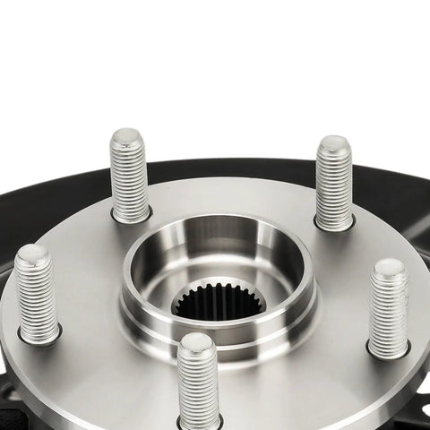 Close-up of Front Left And Right Steering Knuckle And Wheel Bearing Hub Assembly For Toyota Camry 2012 To 2017 2.5L Direct Fit Replacement Pair