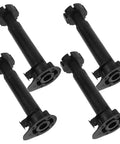 4 Pack Adjustable Cabinet And Table Furniture Legs Black ABS With Thickened Reinforced Support For Stable Cabinets And Tables