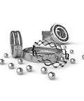 Set Of Ten 19mm Polished Carbon Steel Bearing Balls For Precision Fit And Budget Friendly Maintenance Great For Industrial Equipment Repair And Everyday Home DIY Projects, shown with loose balls