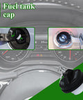 Locking Gas Cap With Key For Theft Prevention And Solid Seal, ABS Plastic Fuel Tank Cap Cover With Two Keys, installed view