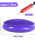 14-Inch Dog Balance Disc With Cushioned Platform And Pump, Pro Grade Canine Rehab Trainer, Non-Slip Purple, Size and Inflator
