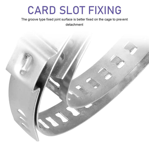 Close-up of stainless clamp from CV Boot Repair Kit For Most Vehicles 19 To 24 Mm Shaft, Heavy Duty High Temp Axle Boot With 4 Stainless Clamps And 6 Cable Ties