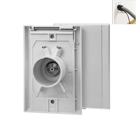 White two-pack central vacuum inlet valve cover with full door, for Nutone central vacuum systems