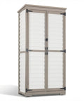 Store More In Less Space Slender Outdoor Storage Cabinet For Tight Spaces Tall Vertical Tool Organizer With Four Shelves And Long Handle Storage Weather Resistant Patio Cabinet For Backyard Garden And Side Yard Organization