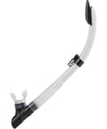 Semi Dry Snorkel With Flexible Tube And Drop Away Design Splash Guard Keeps Water Out At The Surface Hypoallergenic Mouthpiece