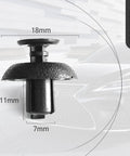 Toyota 7mm Engine Cover Clips Grille Push Type Retainer Fasteners Replacement Kit 20Pcs Durable Black Nylon