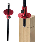 Hella Precise Wheel Marking Gauge With Easy Adjustment Knob crafted for woodworking setup on a wooden block.