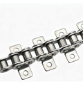 Heavy Duty 08B-1 Roller Chain Made From Top Tier 304 Stainless Steel with double bent ears for equipment transmission.