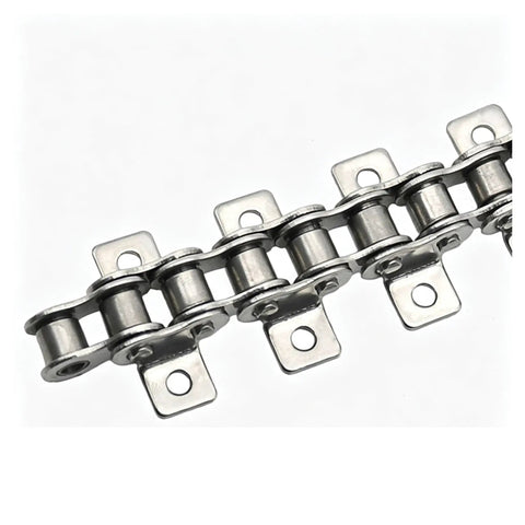 Heavy Duty 08B-1 Roller Chain Made From Top Tier 304 Stainless Steel with double bent ears for equipment transmission.