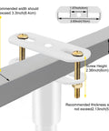 Total Game Changer Adjustable Metal Bed Legs In Crisp White Set Of Six Hella Sturdy Swivel Furniture Supports hardware detail.