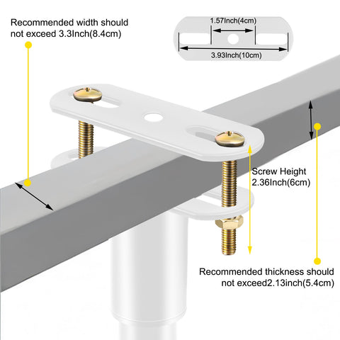 Total Game Changer Adjustable Metal Bed Legs In Crisp White Set Of Six Hella Sturdy Swivel Furniture Supports hardware detail.