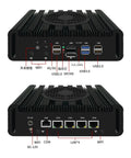 Kickbutt Compact Mini PC Fueled By The Versatile Amd Ryzen R2314 Chipset showing front and rear I/O ports and ventilation design.