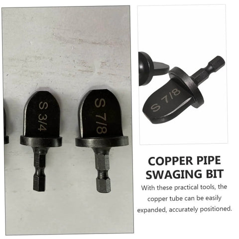 Close-up of swaging bits for the Six Piece Pro Grade Bearing Tube Expander Kit For Air Conditioning Copper Tubing