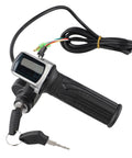 Throttle Grip For Electric Scooter With Key Lock And Power Indicator 36V 48V 60V Metal And Plastic Handle showing keys and wiring