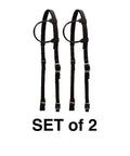 Set of 2 Built To Last Nylon Padded Sliding Single Ear Horse Headstall, Adjustable Comfort Fit, Multiple Color Options