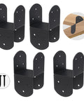 Four Pack 4 By 4 Deck Post Cap Tie Brackets With 3.6 By 3.6 Inner Size 14 Gauge Steel Post Base Anchors For Wood Posts