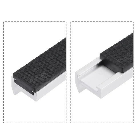 Rock Solid Magnetic Vise Jaws With Grippy Rubber Pads For Dead Tight Clamping On 3 Inch Bench Vises, showing rubber pad detail.
