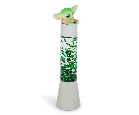 Star Wars Mandalorian The Child 14 Inch 3D Glitter Motion Lamp LED Night Light For Bedroom Decor Dope Glow showing Baby Yoda top