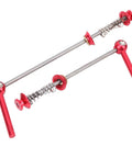 Red Titanium Alloy Quick Release Skewer Lever For Mountain And Road Bikes, Ultra Lightweight Wheel Fastener With Movable Handle And Twist Lock