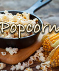 Smokin Hot Buttered Popcorn Scent Additive Water Based Vapor Fragrance Oil Boosts Two Gallons Of Fog Haze And Bubble Juice Perfect For Epic Block Party Raves And Spooky Haunts with popcorn in a skillet.