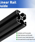 Close-up of Two Piece 4040 Aluminum Extrusion Profiles Six Inch Linear Rail Slick T Slot Anodized Finish showing detailed cross-section.