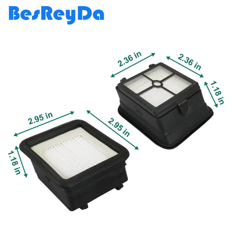 Pro Grade Replacement HEPA Filters And Brush Rolls Kit For Floor One S3 Cordless Wet Dry Vacuum Cleaner with dimensions