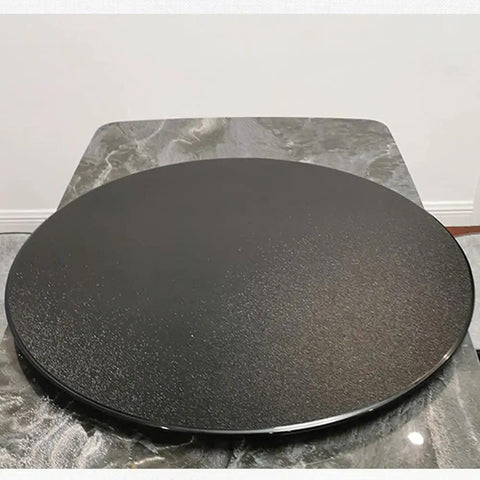 Tempered Glass Serving Turntable Lazy Susan Round Rotating Tray Beefy Heavy Duty Black Display For Home Or Hotel Dining Tables 10mm Thick