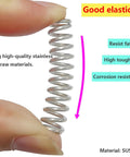 10 Piece Stainless Steel Compression Springs Set With 1.2mm Wire Diameter And 8mm Outer Diameter 35mm Free Length