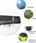 Heavy Duty Garden Shade Cloth With Grommets For Patio And Pergola 90 Percent UV Block Keeps You Cool HDPE Mesh features