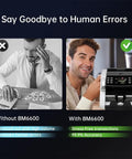 Comparison of stressed male counting money manually versus smiling male using Mixed Denomination Money Counter With Bank Grade CIS UV MG IR Counterfeit Detector Touch Screen Printer Compatible Fast Cash Count Without Sorting Accurate Note Count And Total Value For Your Biz
