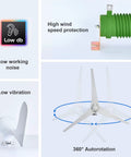 Backyard Ready Solar And Wind Generator Kit 600W Wind turbine features low noise, low vibration, and high wind protection.