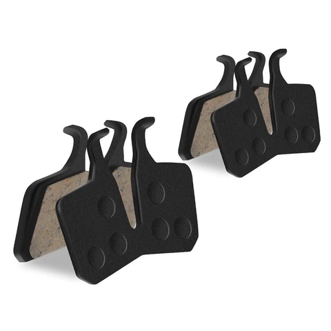 4 Pairs Bike Brake Pads Kit For Disc Brakes Replacement With Resin And Semi Metallic Material Quiet Wear Resistant And Low Noise Braking Convenient Set For Quick Swap Compatible With Magura MT5 MT7 shown from side view