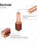 Plasma Cutting Consumables Kit For Spectrum 875 Torch Ice 60T TM 25-Piece Set copper electrode detail